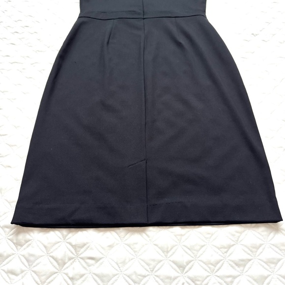 NWT Adrienne Vittadini Black Sleeveless Wrap Sheath Dress - Black - Size 6 - Picture 9 of 13